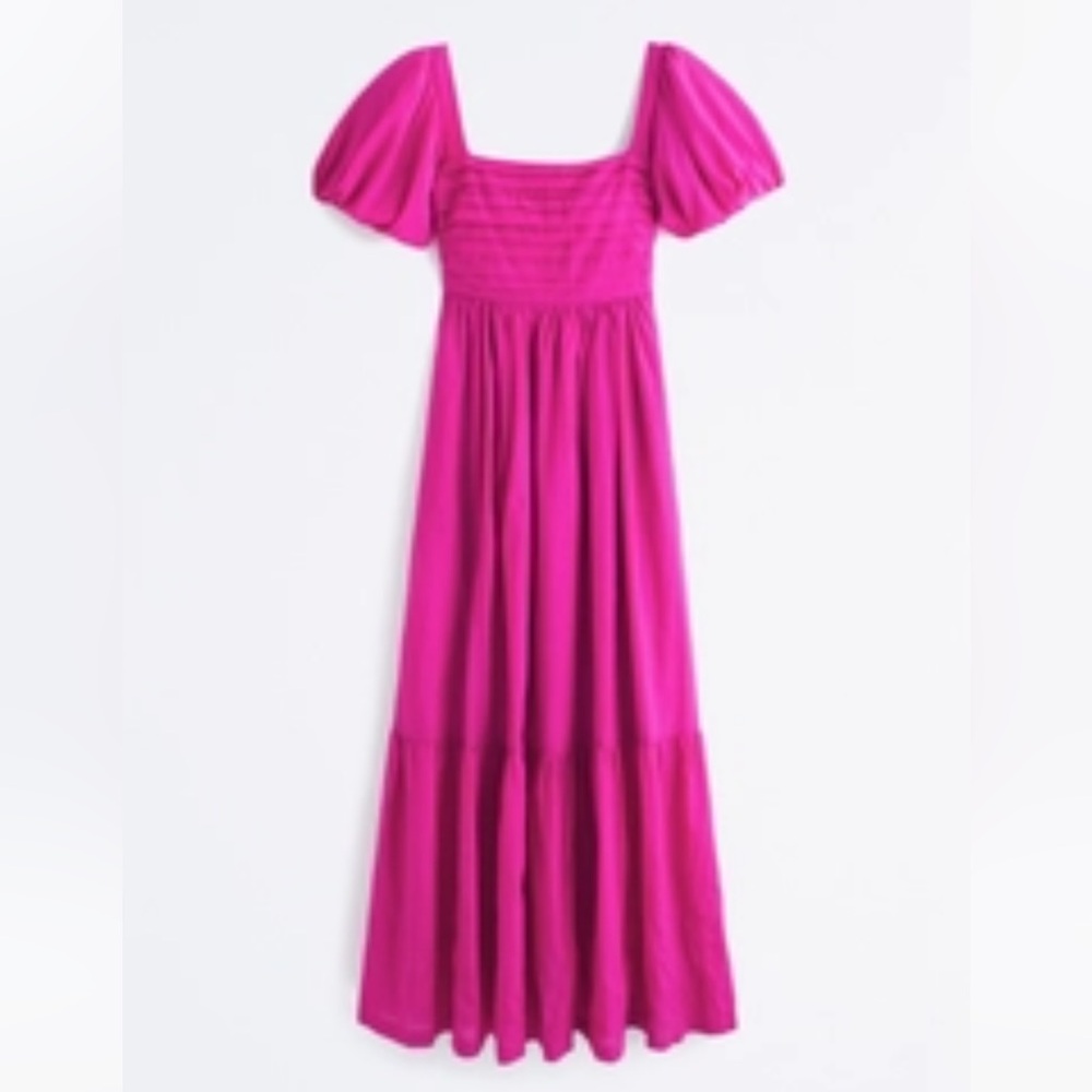 Abercrombie Emerson Drama Bow-Back Gown - pink XL